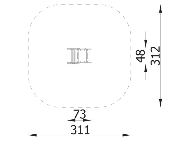 Milo vippe for en L73 x B48 x H73 cm 