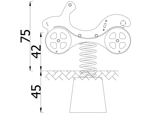 Bil vippe L96 x B47 x H75cm 