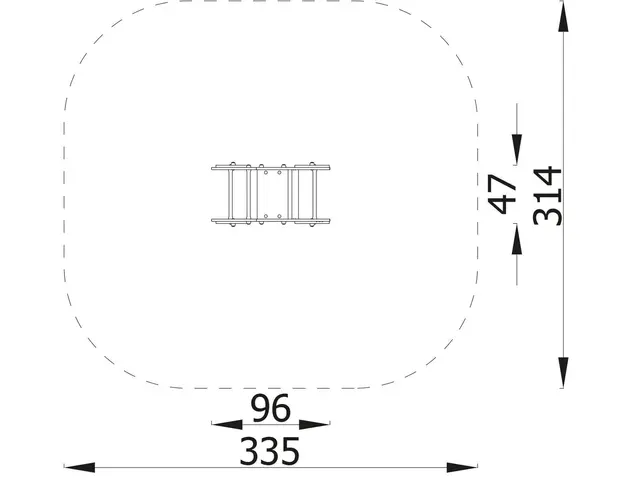 Bil vippe L96 x B47 x H75cm 