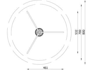 Multisvinghuske L532 x B461 x H266 cm