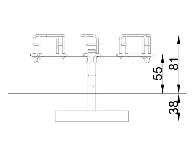 Karusell med 3 seter 