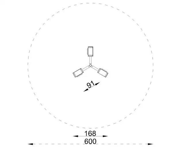 Karusell med 3 seter 
