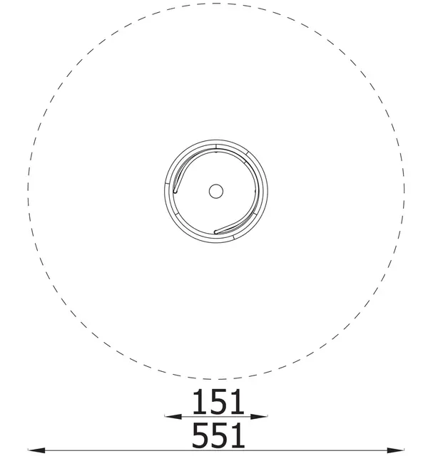 Karusell med universell utforming Ø150 x H70 cm 