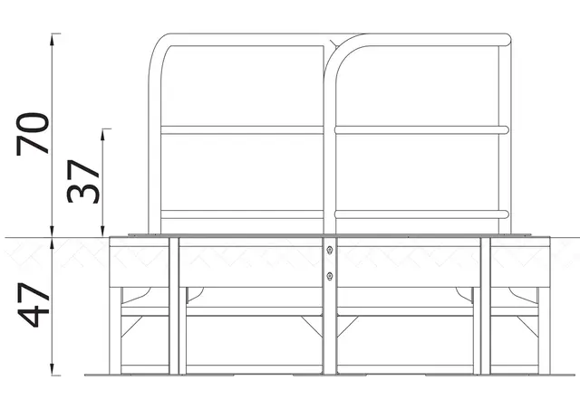 Karusell med universell utforming Ø150 x H70 cm 