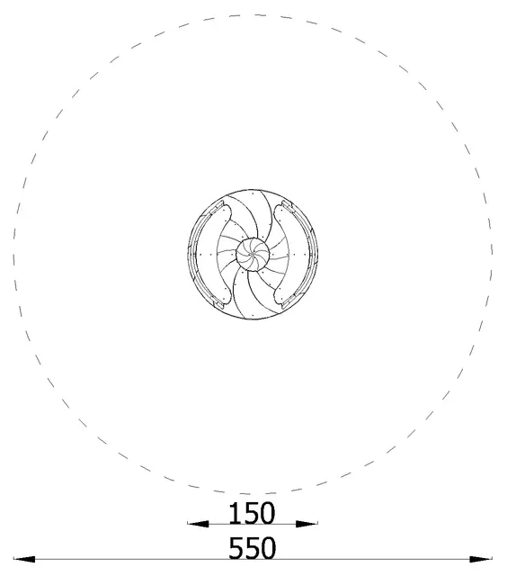 Novo karusell med sittepanel Ø150 x H77 cm 