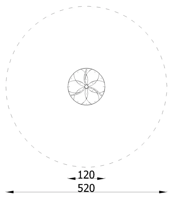 Spiro karusell Ø120 x H84 cm 