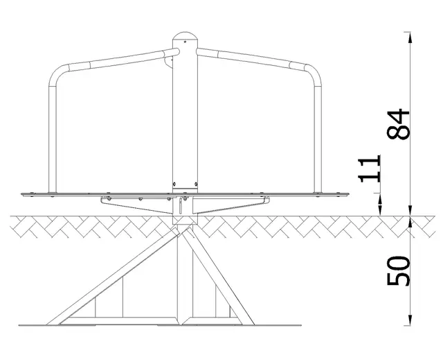 Roto karusell Ø150 x H84 cm 