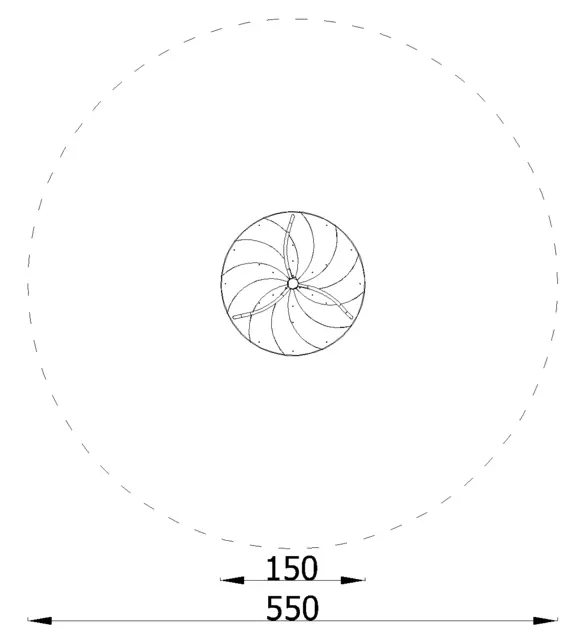 Roto karusell Ø150 x H84 cm 