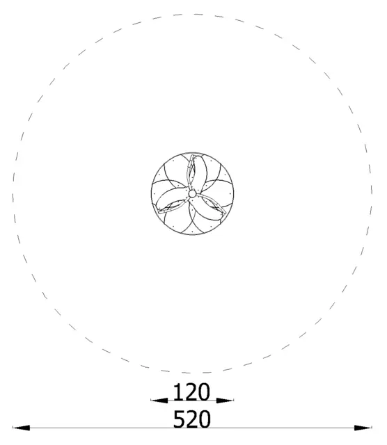 Vento karusell med sittepanel Ø120 x H74 cm 