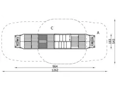 Tog lekeapparat L964 cm x B183 x 204 cm