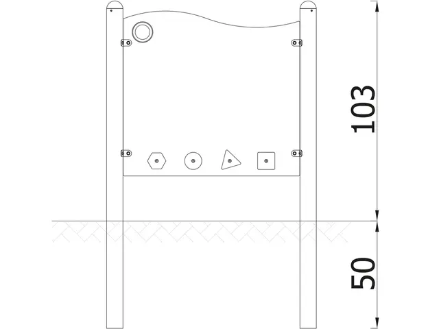 Milo tavlevegg L98 x B8 x H103 cm 