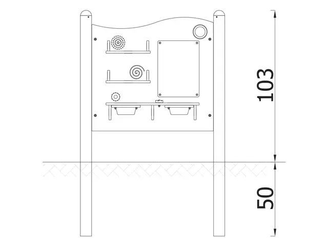 Milo lekepanel kjøkken L98 x B27 x H103 cm 