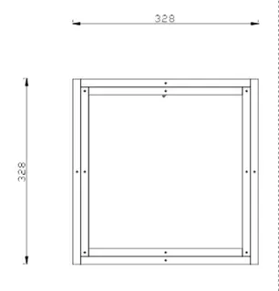 Sandkasse i tre L328 x B328 x H35 cm