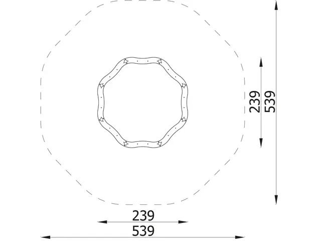 Milo sandkasse L239 x B239 x H32 cm 