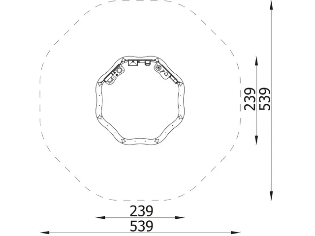 Milo sandkasse med aktivitetspaneler L239 x B239 x H119 cm 