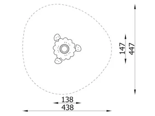 Daisy sandbord med seter L147 x B138 x H45/25 cm