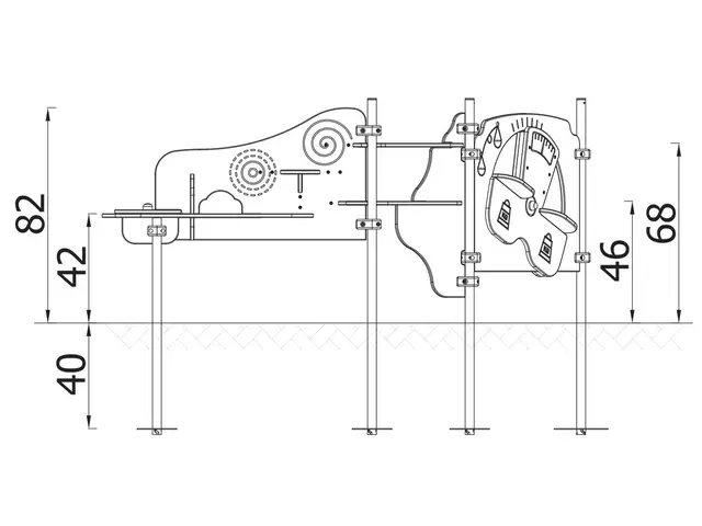 Milo sandbord 2 L203 x B387 x H85 cm 