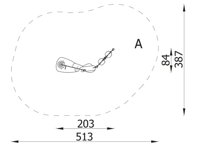 Milo sandbord 2 L203 x B387 x H85 cm 