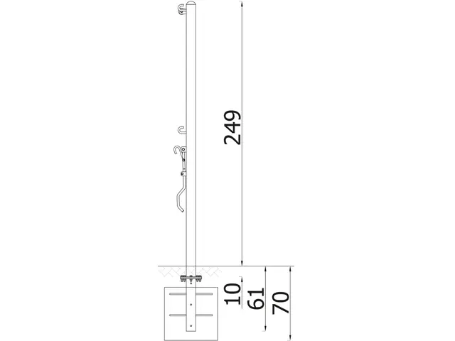 A4K volleyballstativ H249 cm 