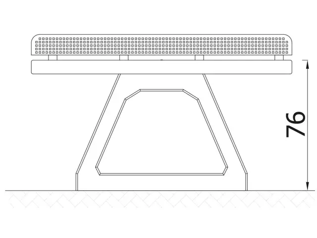 Bordtennisbord frittstående L274 x B152 x H76 cm 