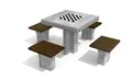 Sjakkbord i betong L180 x B180 x H76 cm