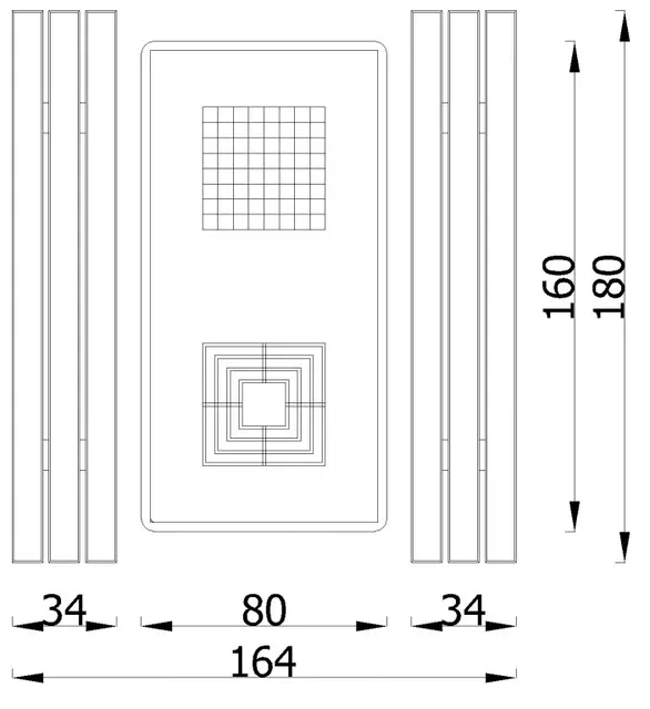 Betongbord med sjakk og ludo L160 x B80 x H78 cm 