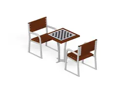 Sjakkbord m 2 stoler L63 x B63 x H70 cm