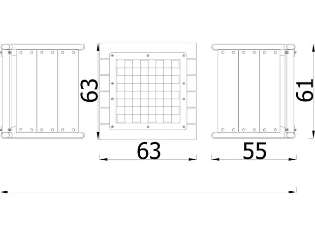 Sjakkbord m 2 stoler L63 x B63 x H70 cm 
