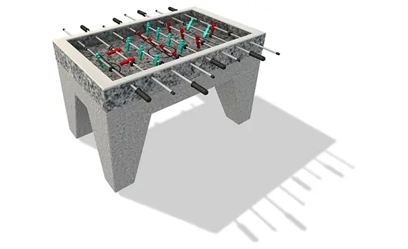 Fotballspill i betong L139 x B83 x H84 cm 