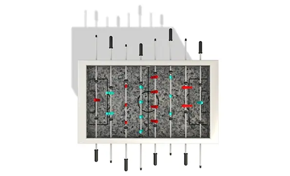 Fotballspill i betong L139 x B83 x H84 cm 