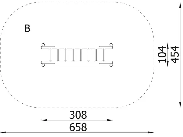 Monkeybar L308 x B104 x H196 cm 
