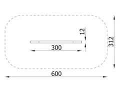 Balansebom L300 x B12 x H55 cm