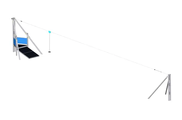 Taubane i stål L2400 x B305 x H350 cm 