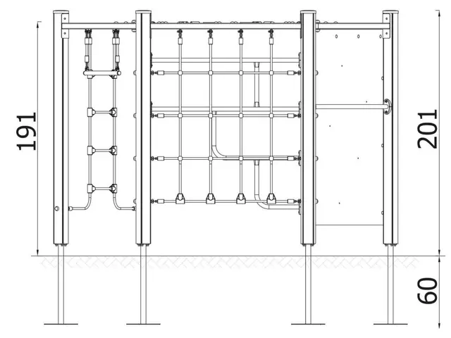 Hexagon klatrestativ L282 x B246 x H201 cm 