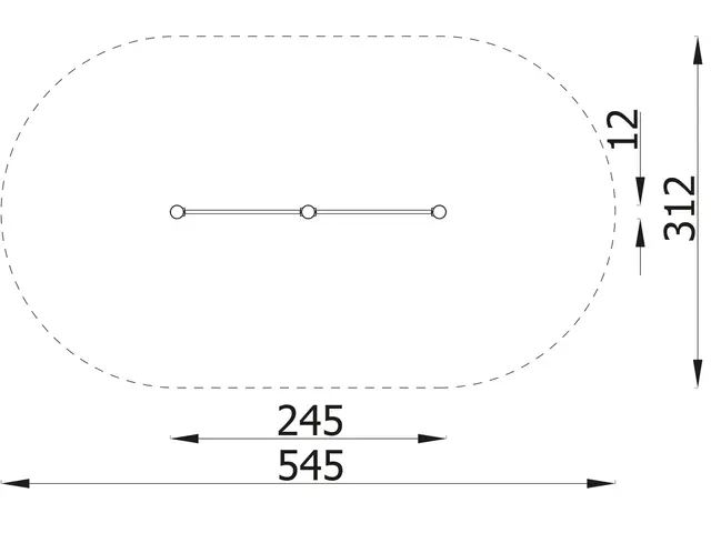 A4K dobbel Pull-up bars L245 x B12 x H174 cm 