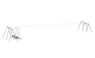 Taubane dobbel i stål L2632 x B524 x H340 cm