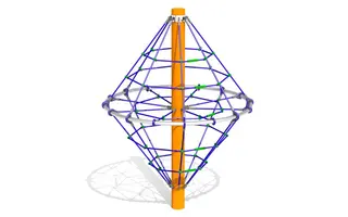 Diamant klatrenett L184 x B184 x H234 cm