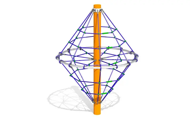Diamant klatrenett L184 x B184 x H234 cm 