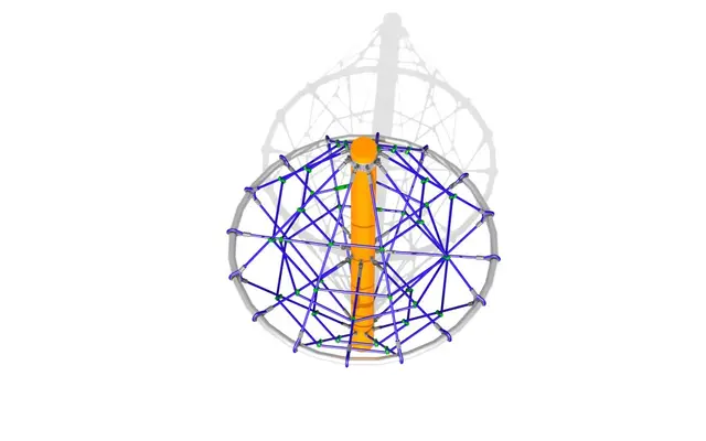 Diamant klatrenett L184 x B184 x H234 cm 