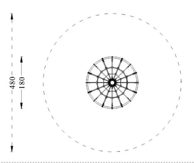 Diamant klatrenett L184 x B184 x H234 cm 