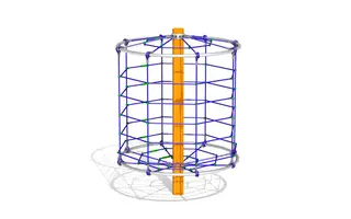 Klatrenett sylinder L184 x B184 x H234 cm