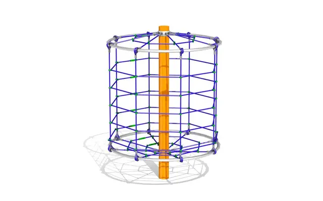 Klatrenett sylinder L184 x B184 x H234 cm 