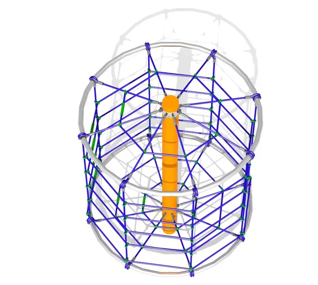 Klatrenett sylinder L184 x B184 x H234 cm 