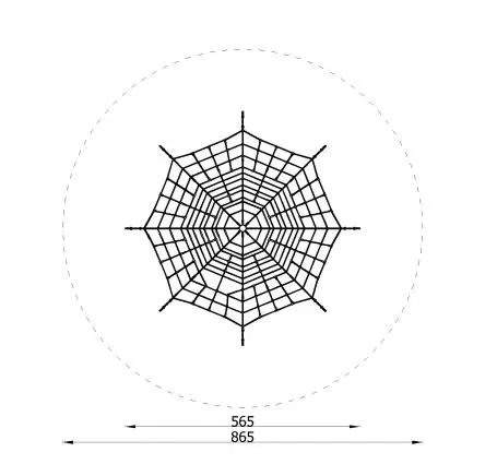 Spider klatrepyramide Ø565 x H300 cm 