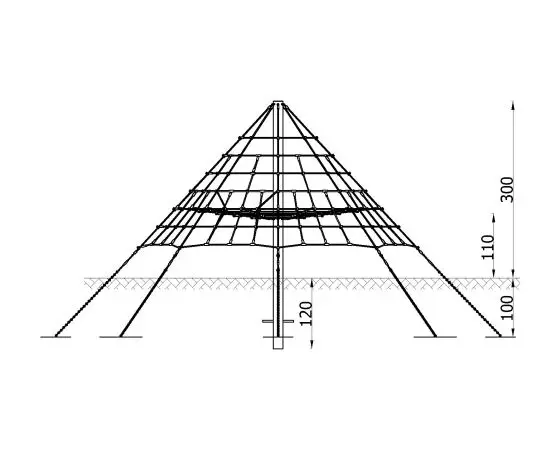 Spider klatrepyramide Ø565 x H300 cm 
