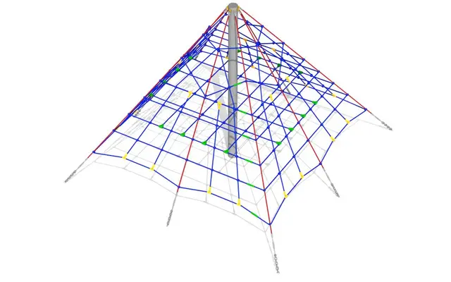 Liten klatrepyramide L402 x B402 x H300 cm 
