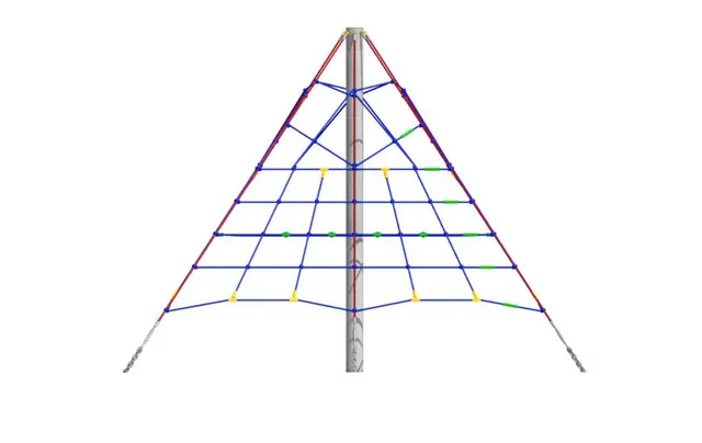 Liten klatrepyramide L402 x B402 x H300 cm 