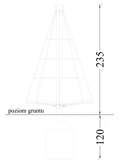 Klatrenett roterende karusell L184 x B184 x H234 cm 