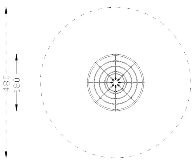 Klatrenett roterende karusell L184 x B184 x H234 cm 