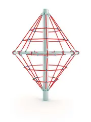 Klatrenett roterende karusell L184 x B184 x H234 cm